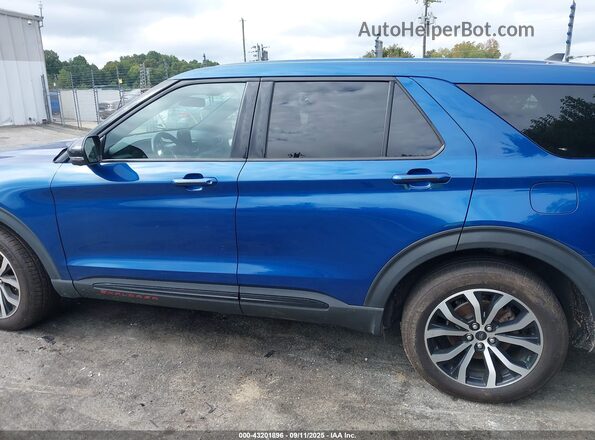 1FM5K8GC3MGA53699 2021 FORD FORD EXPLORER Синий Панорамный вид салона 360°