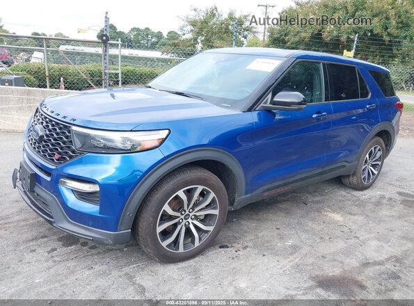 1FM5K8GC3MGA53699 2021 FORD FORD EXPLORER Синий Передняя левая четверть