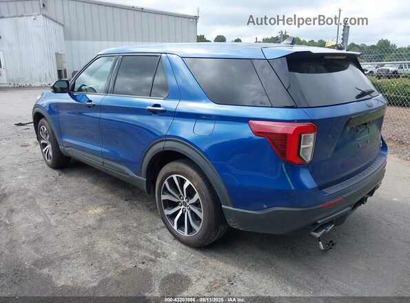 1FM5K8GC3MGA53699 2021 FORD FORD EXPLORER Синий Задняя левая четверть