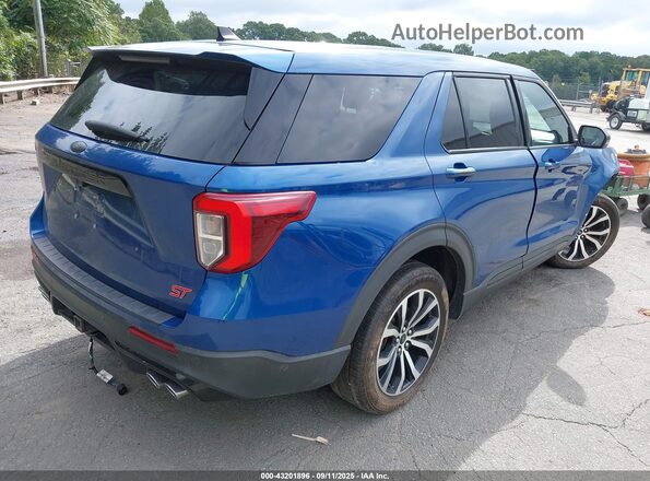 1FM5K8GC3MGA53699 2021 FORD FORD EXPLORER Синий Задняя правая четверть