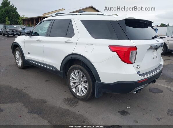 1FM5K8LC4MGC48958 2021 FORD FORD EXPLORER White Trasero izquierdo