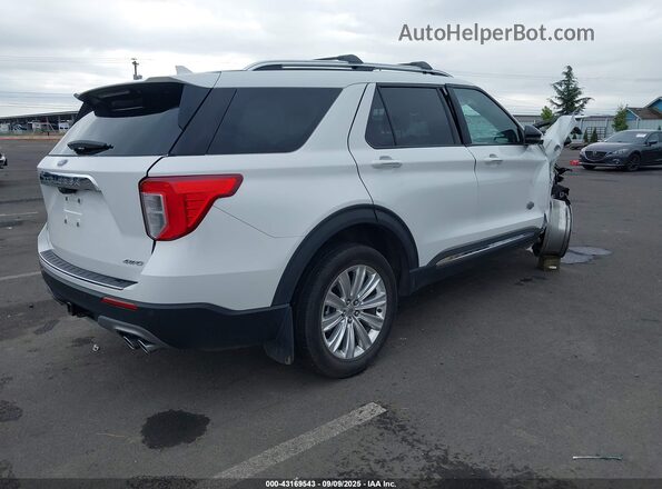 1FM5K8LC4MGC48958 2021 FORD FORD EXPLORER White Trasero derecho