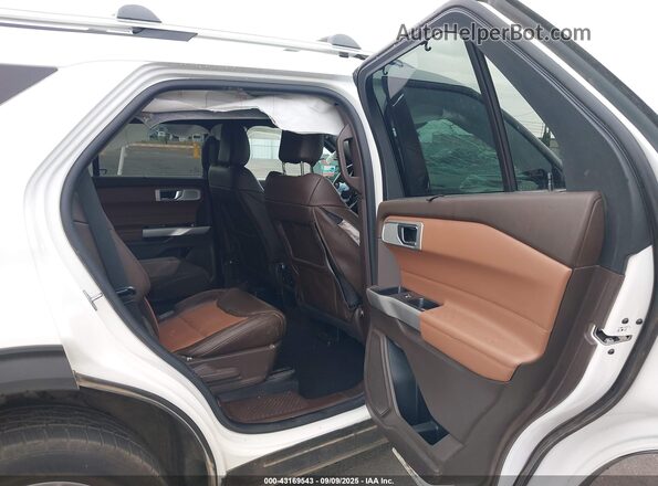 1FM5K8LC4MGC48958 2021 FORD FORD EXPLORER White Vista de la etiqueta del VIN