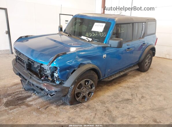 1FMDE5BH3MLA79442 2021 FORD BRONCO Синий Передняя левая четверть