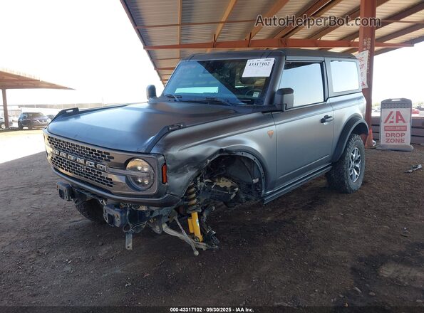 1FMDE5CP5MLB04377 2021 FORD BRONCO Gray Առջևի ձախ երեք քառորդ տեսարան