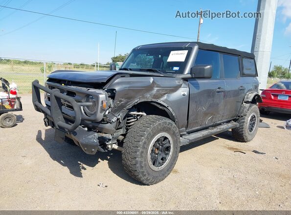 1FMEE5DPXMLB01249 2021 FORD BRONCO Gray Առջևի ձախ երեք քառորդ տեսարան