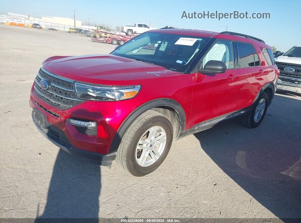 1FMSK7DH4RGA46149 2024 FORD FORD EXPLORER Red Առջևի ձախ երեք քառորդ տեսարան