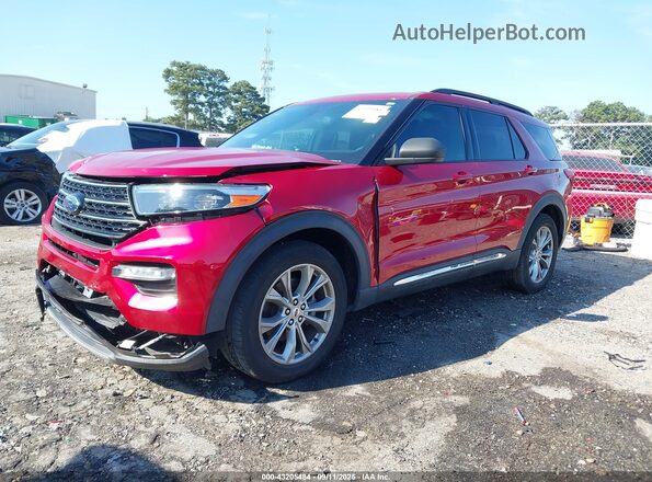 1FMSK7DH5LGB00971 2020 FORD FORD EXPLORER Red Առջևի ձախ երեք քառորդ տեսարան