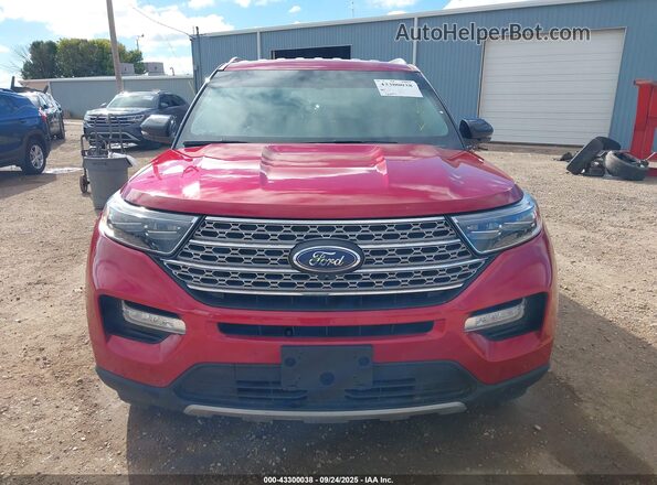 1FMSK7FH1NGA21118 2022 FORD FORD EXPLORER Red Instrument cluster view