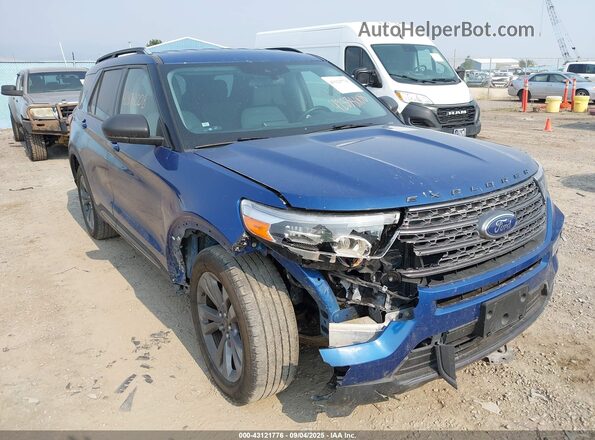 1FMSK8DH1MGA39531 2021 FORD FORD EXPLORER Blue Front view