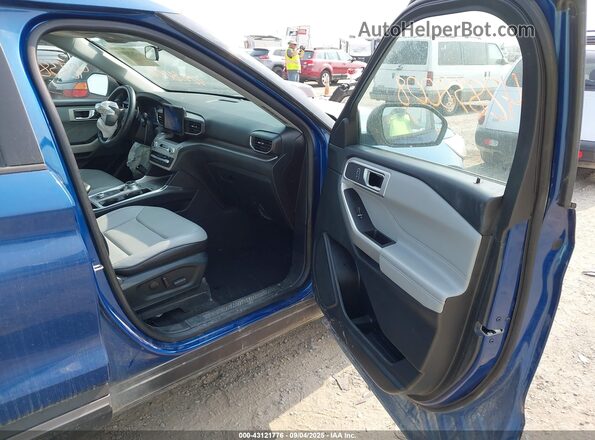 1FMSK8DH1MGA39531 2021 FORD FORD EXPLORER Blue Front interior view