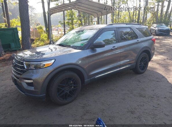 1FMSK8DH2MGB66076 2021 FORD FORD EXPLORER Gray წინა მარცხენა ხედი სამი მეოთხედიდან