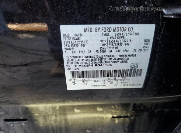 1FMSK8FH1RGA65986 2024 FORD FORD EXPLORER Black 