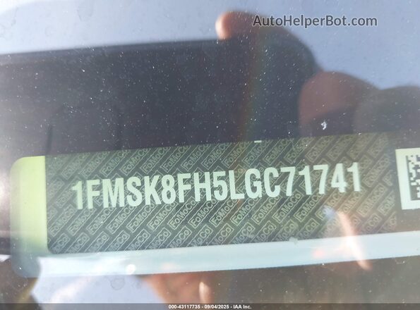 1FMSK8FH5LGC71741 2020 FORD FORD EXPLORER White 