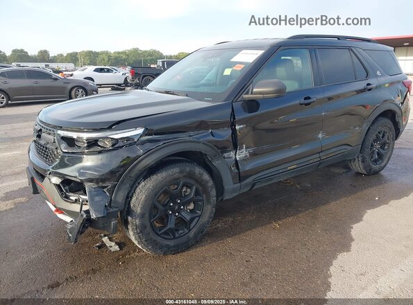 1FMSK8JH4MGC30655 2021 FORD FORD EXPLORER Black წინა მარცხენა ხედი სამი მეოთხედიდან