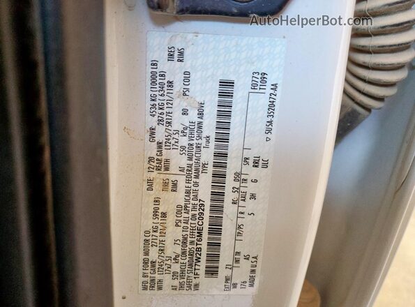 1FT7W2BT6MEC09297 2021 FORD F250 White Vista del compartimento del motor