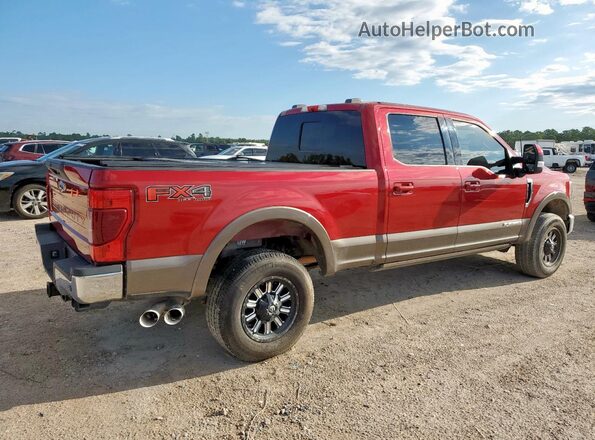 1FT8W2BT2LEC28352 2020 FORD F250 Maroon Rear right