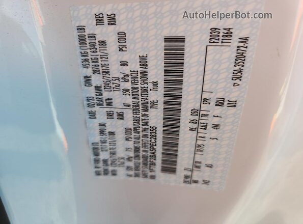 1FTBF2BA5PEC28355 2023 FORD F250 White 