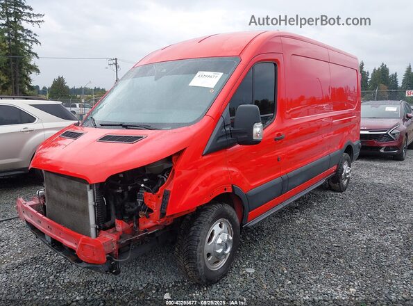 1FTBW9CG5LKA33962 2020 FORD TRANSIT-350 Red Առջևի ձախ երեք քառորդ տեսարան