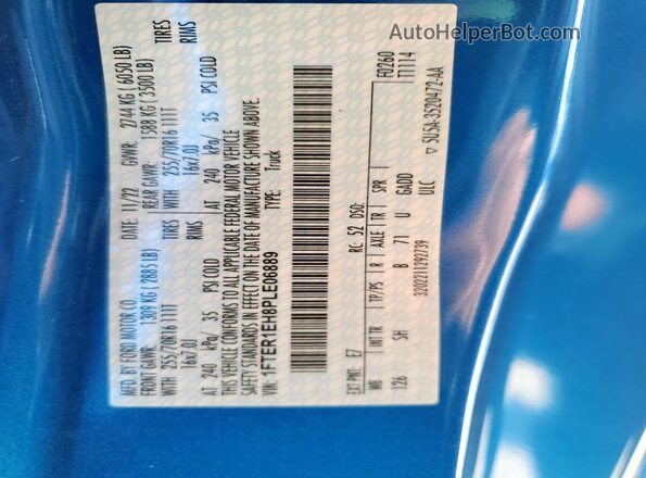 1FTER1EH8PLE06889 2023 FORD RANG Blue 