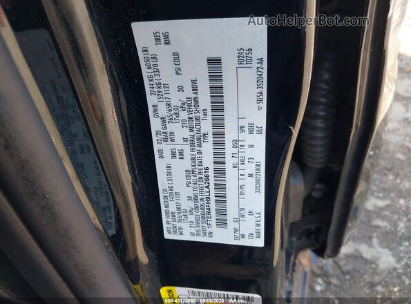 1FTER4FH9LLA26616 2020 FORD RANG Black Engine compartment view