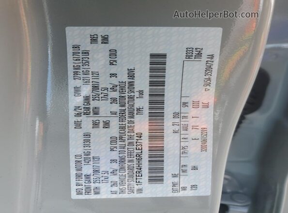 1FTER4HH6RLE37140 2024 FORD RANG Gray 