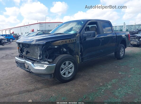 1FTEW1EB0NKE64888 2022 FORD F150 Black Przód lewy