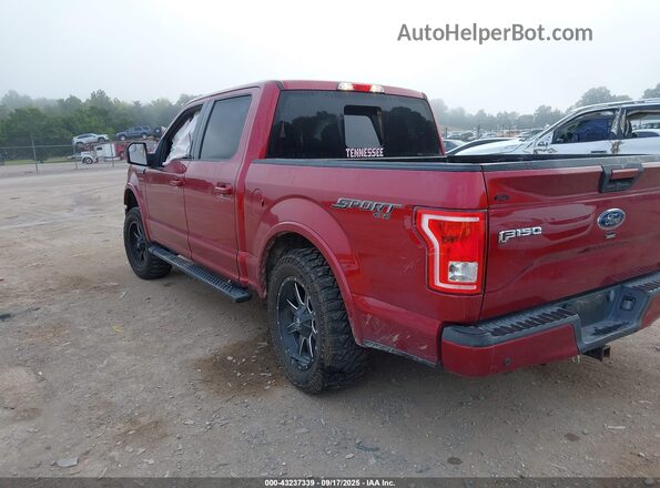 1FTEW1EF8GFB34091 2016 FORD F150 Red Trasero izquierdo