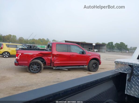 1FTEW1EF8GFB34091 2016 FORD F150 Red Vista interior trasera