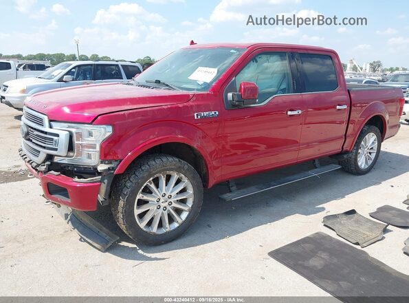 1FTEW1EG3LFC33114 2020 FORD F150 Red Առջևի ձախ երեք քառորդ տեսարան
