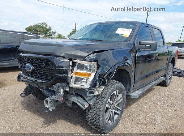 1FTFW1E53MKD46072 2021 FORD F150 Black წინა მარცხენა ხედი სამი მეოთხედიდან
