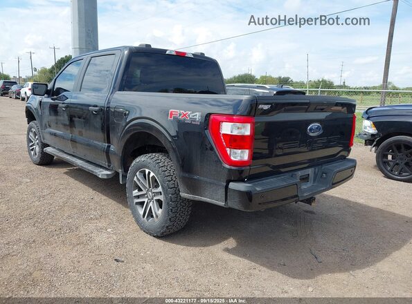 1FTFW1E53MKD46072 2021 FORD F150 Black უკანა მარცხენა
