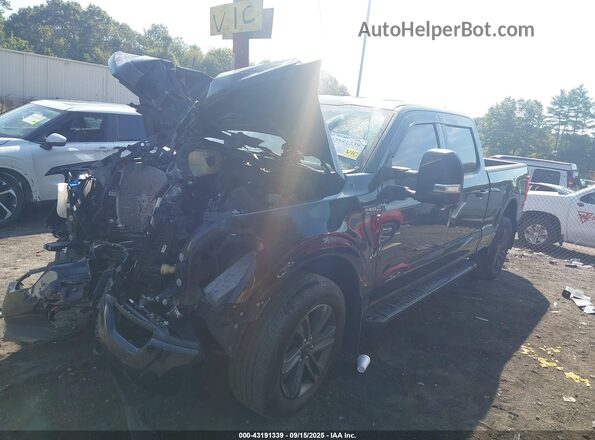 1FTFW1E81NFC27876 2022 FORD F150 Черный Передняя левая четверть
