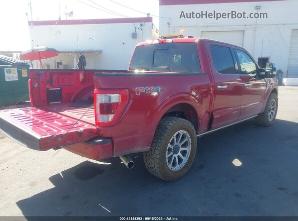 1FTFW1ED0NFC17143 2022 FORD F150 Красный Задняя правая четверть