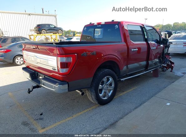 1FTFW1ED4NFB06725 2022 FORD F150 Red Trasero derecho