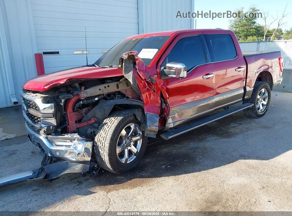 1FTFW1ED4NFB06725 2022 FORD F150 Red Vista tres cuartos delantera izquierda