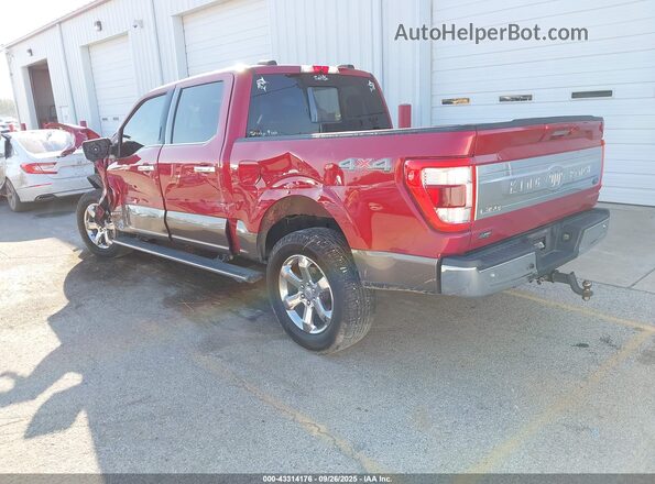 1FTFW1ED4NFB06725 2022 FORD F150 Red Trasero izquierdo