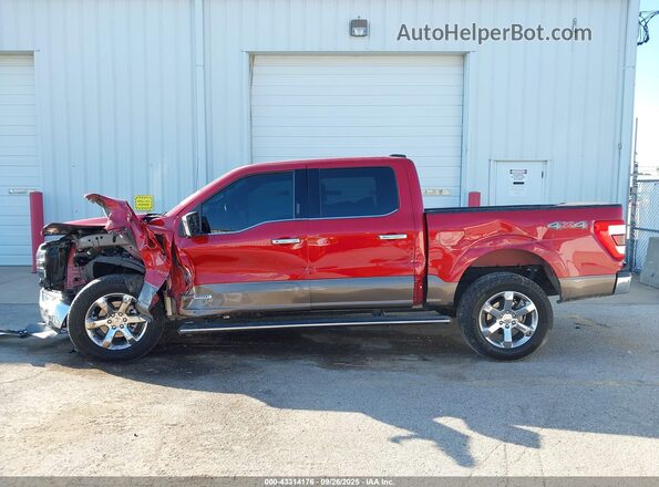 1FTFW1ED4NFB06725 2022 FORD F150 Red Vista interior de 360 grados