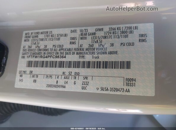 1FTFW1RG4PFC98364 2023 FORD F150 Gray Շարժիչի բաժամունքի տեսք