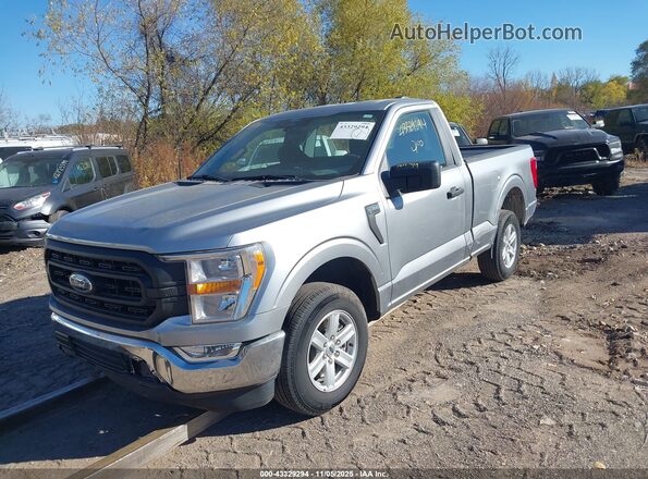 1FTMF1CB5NKE00263 2022 FORD F150 Серый Передняя левая четверть
