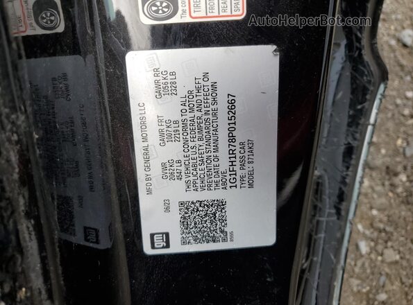 1G1FH1R78P0152667 2023 CHEVROLET CAMARO Black Vista del compartimento del motor