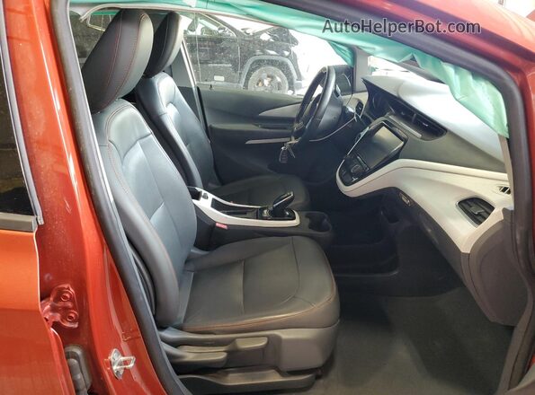 1G1FZ6S07L4108587 2020 CHEVROLET BOLT Orange Widok wnętrza z przodu