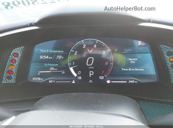 1G1YA2D42P5111096 2023 CHEVROLET CORVETTE Blue Vista de los asientos traseros