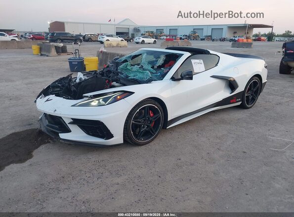 1G1YA2D45M5111637 2021 CHEVROLET CORVETTE White წინა მარცხენა ხედი სამი მეოთხედიდან