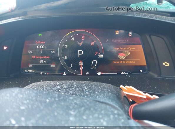 1G1YA2D45M5111637 2021 CHEVROLET CORVETTE White უკანა სავარძლების ხედი