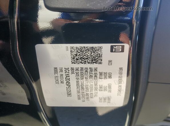 1G1YA2D45P5135361 2023 CHEVROLET CORVETTE Black 