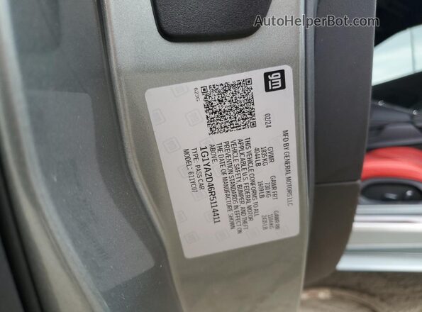 1G1YA2D46R5114411 2024 CHEVROLET CORVETTE Gray 