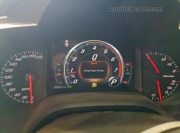 1G1YP2D69K5604170 2019 CHEVROLET CORVETTE White Instrument cluster view