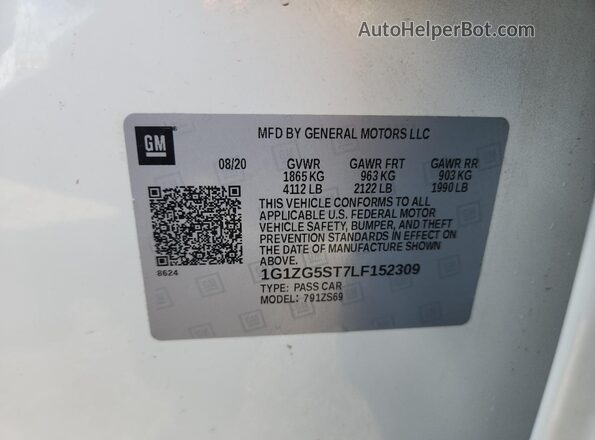 1G1ZG5ST7LF152309 2020 CHEVROLET MALIBU White Вид підкапотного простору
