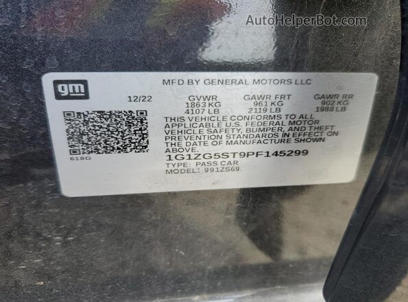 1G1ZG5ST9PF145299 2023 CHEVROLET MALIBU Charcoal 